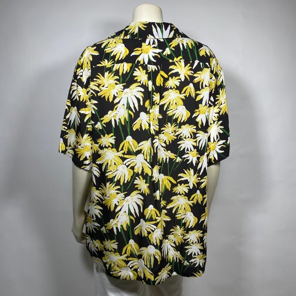 LOEWE Yellow/Black Daisy Floral Print 'Bowling' Shirt - Picture 5 of 10